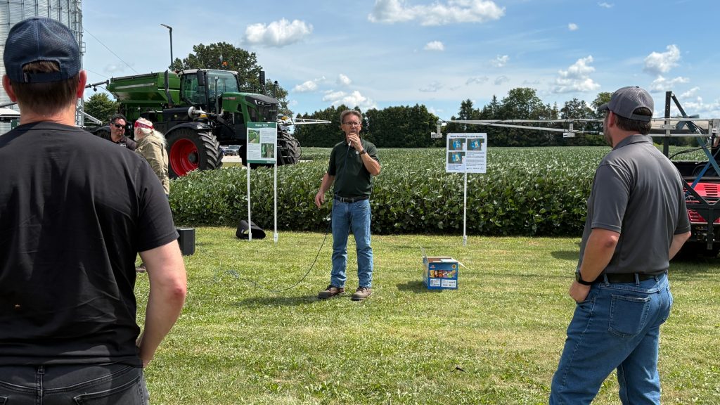Chuck Baresich presenting at Innovation Farms Ontario x AIVA Network Demo Day
