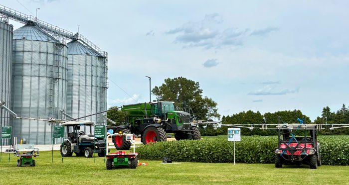 Farm equipment on display at the Innovation Farms Ontario x AIVA Network Demo Day
