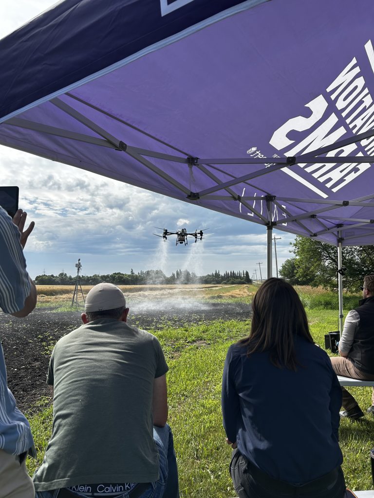 Corteva spray drone demonstration at AIVA Network Demo Day